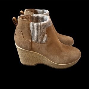 DR. SCHOLL'S PRESTON WEDGE BOOTIE (Natural/tan) 7M, womens